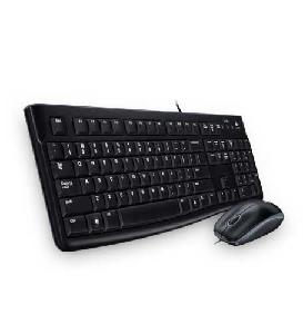 Logitech MK120 - Wired - USB - QWERTY - Black - Mouse included